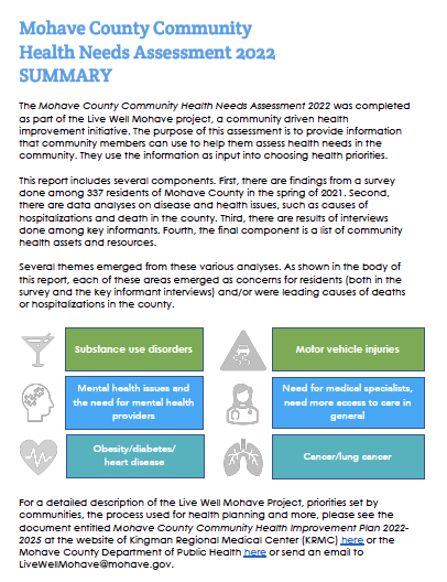 community health needs Assessment summary
